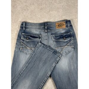 TK Axel Slim Boot Jeans‎ Men's 34x32 Blue Denim Flap Pockets Western Work Casual